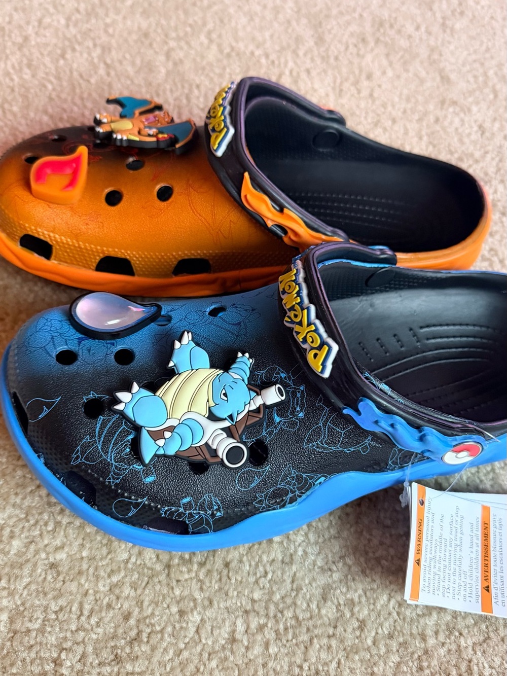 CROCS Men's Pokémon Themed Clogs in Blue and Orange